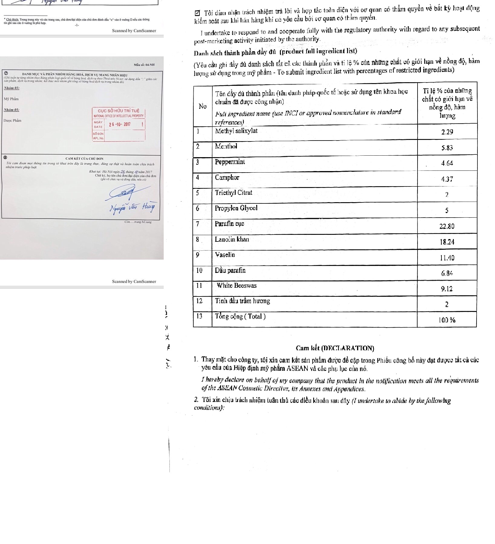 giy chng nhn thnh phn